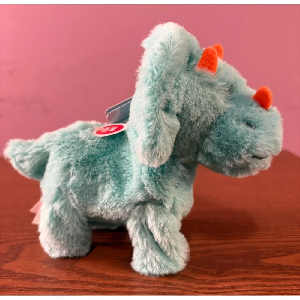 Kid Connection‎ Mini Walking Dino Teal Triceratops Plush Toy NEW